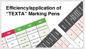 Efficiency/application of TEXTA Marking Pens
